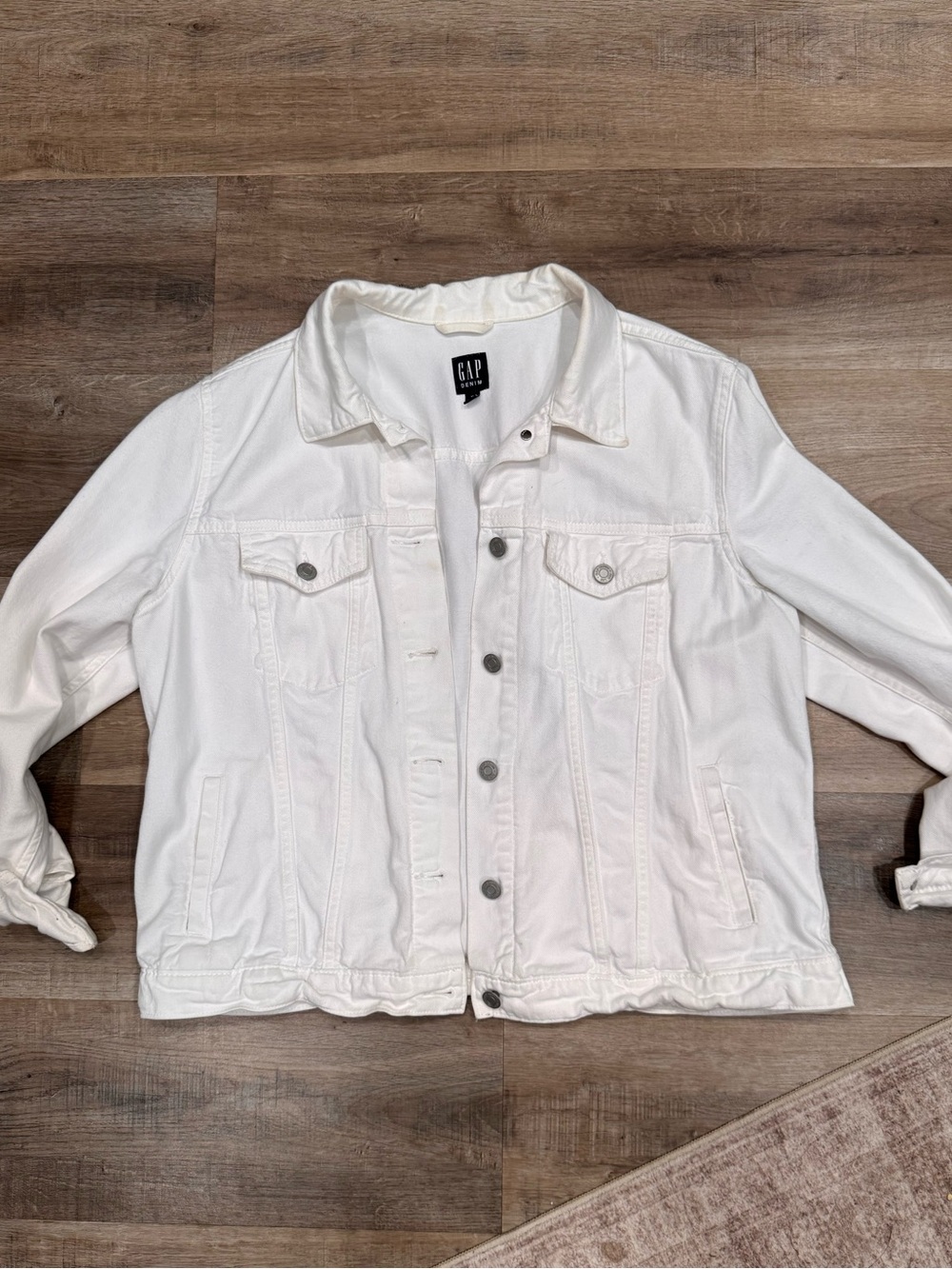 GAP White Women's Denim Jacket - Button Front